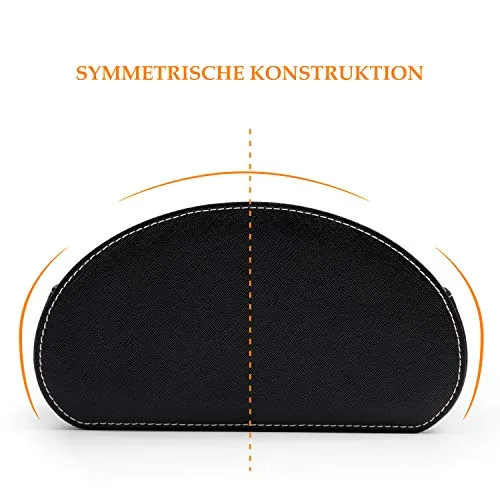 Aufbewahrungsbox für den Schreibtisch aus Kunstleder (Schwarz)
