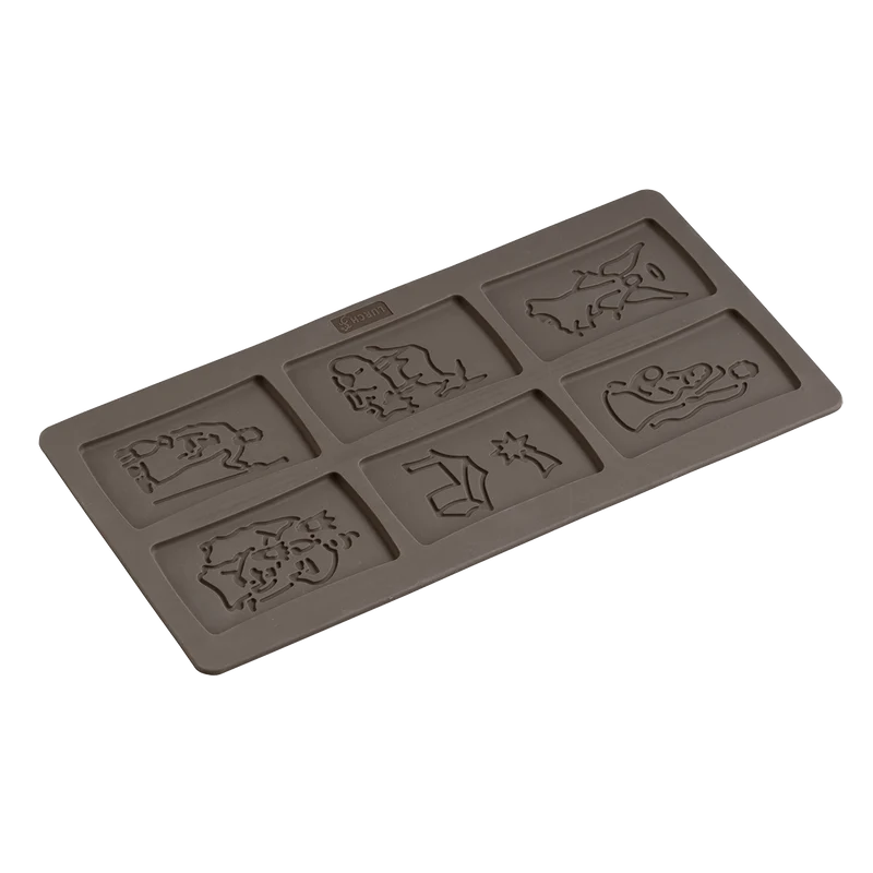 Lurch Spekulatius Backform mit Weihnachtsmotiven, 15x30cm FLEXI®FORM Silikon