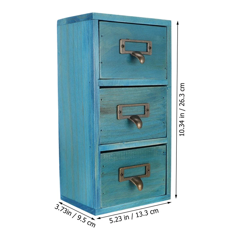 Abaodam Aufbewahrungsbox mit Schubladen Holz für Schreibtisch und Kosmetik