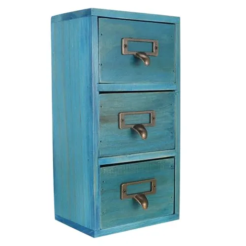 Abaodam Aufbewahrungsbox mit Schubladen Holz für Schreibtisch und Kosmetik