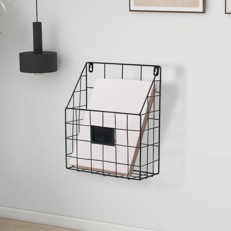 Generisch Zeitschriftenhalter Wand Metall Hängeorganizer Wand Zeitungshalter Zeitschriften Wandhalter Aktenablage Dokumentenhalter Bücherregal Wandmontage Hängeregal Hängend Magazin Organizer