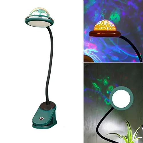 ACMHNC Klemmlampe Bett mit Sternprojektion, Grün