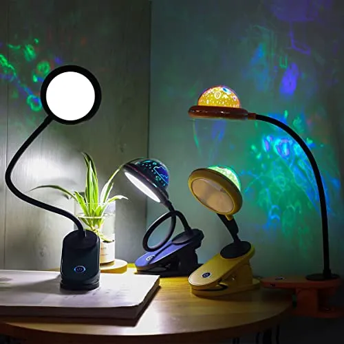 ACMHNC Klemmlampe Bett mit Sternprojektion, Grün
