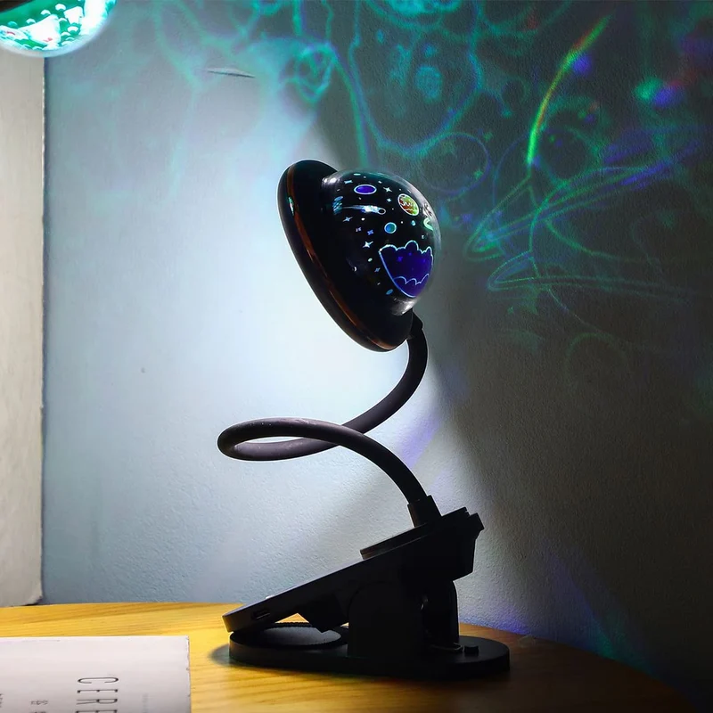 ACMHNC Klemmlampe Bett mit Sternprojektion, Grün