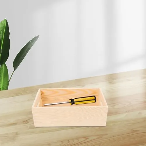 Holzkiste aus Massivholz, 1 Stück, Offene Organisationsbox