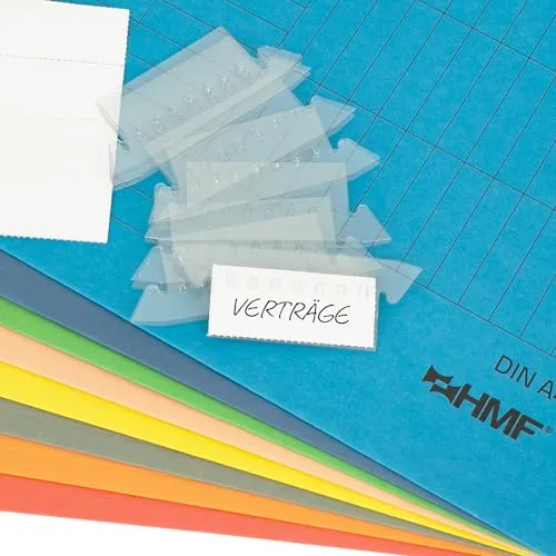 HMF 250460 Hängeregister Mappen für Dokumente | 8er Set | DIN A4 | 31,4 x 24 cm | Bunt