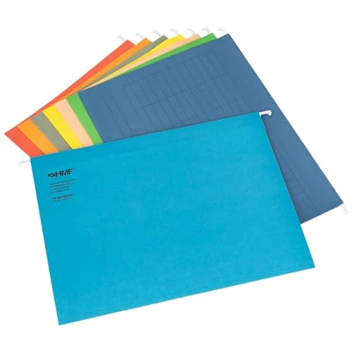 HMF 250460 Hängeregister Mappen für Dokumente | 8er Set | DIN A4 | 31,4 x 24 cm | Bunt