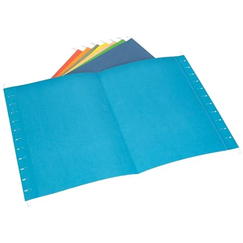 HMF 250460 Hängeregister Mappen für Dokumente | 8er Set | DIN A4 | 31,4 x 24 cm | Bunt