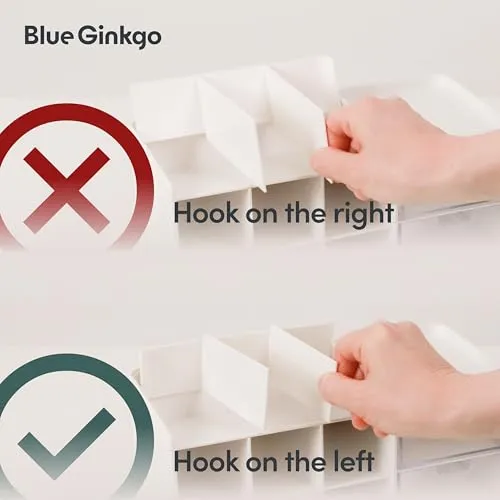BLUE GINKGO Hive Stack Organizer Trennwand – (Hergestellt in Korea, Weiß)