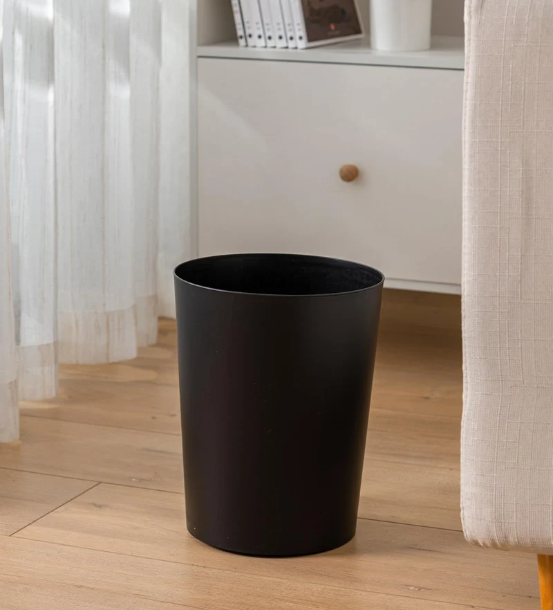 Cetomo 7.2L*3 Mülleimer, Abfalleimer, Papierkorb, Müllbehälter, Plastikmülleimer, Abfallbehälter für Papierabfall, Büro, Schlafzimmer, Kunststoff (PP), Schwarz, 7.2L (21 x 17.3 x 26.5 cm), 3er Set