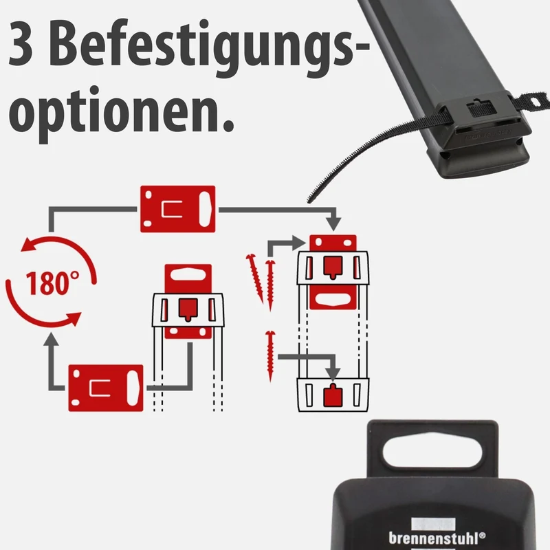 Brennenstuhl Premium-Line, Steckdosenleiste 6-Fach für die Wandmontage, 3m