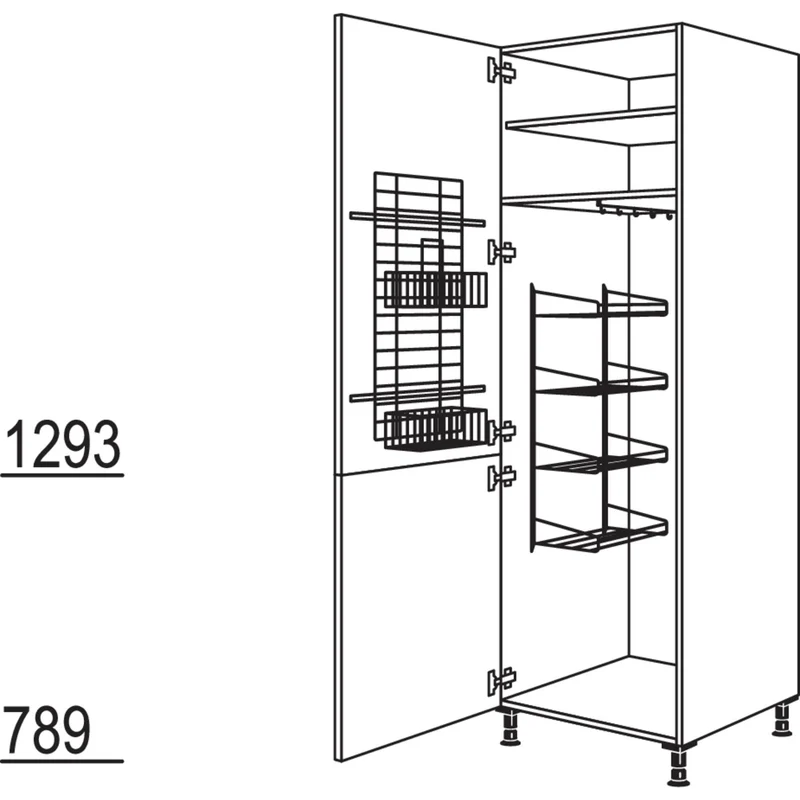 nobilia XL-Besen-/ Geräteschrank HDB40-1X 40 cm