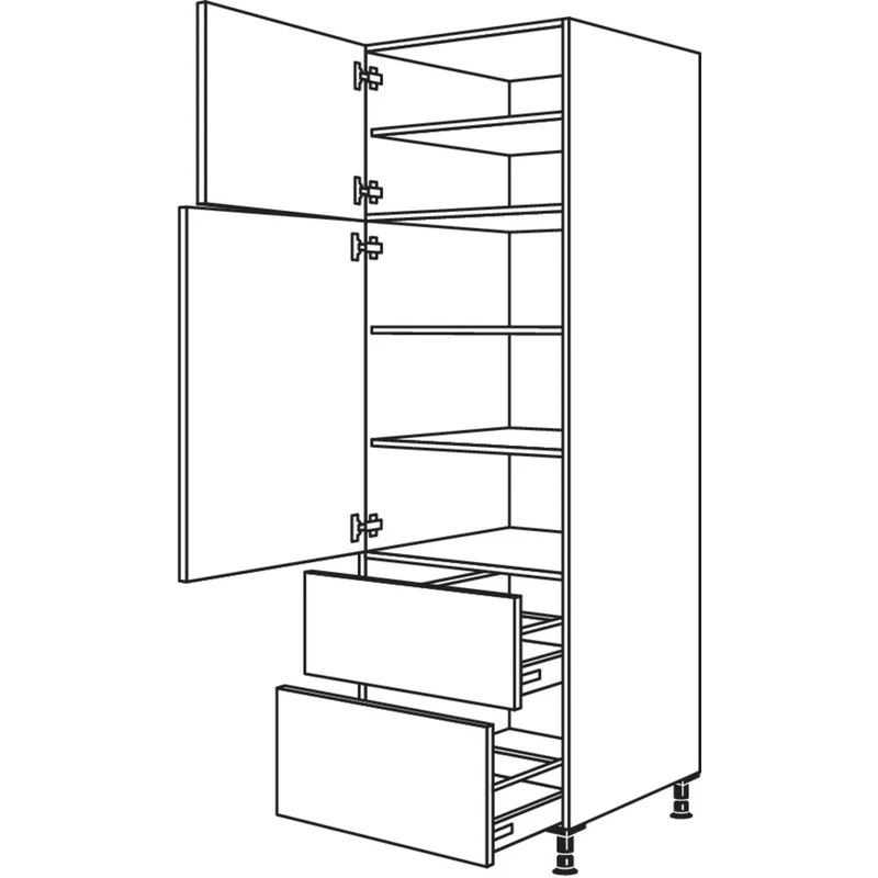 nobilia XL-Geschirr-/ Vorratsschrank H2A50-1X 50 cm