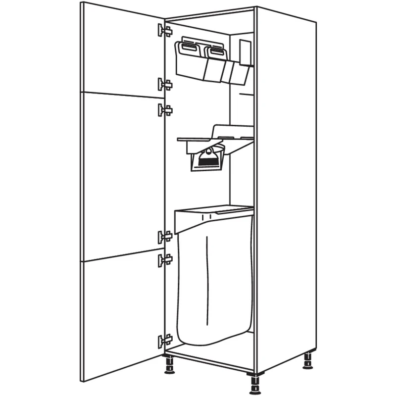 nobilia XL-Hochschrank mit Ordnungssystem Laundry-Area HOS50-1X 50 cm