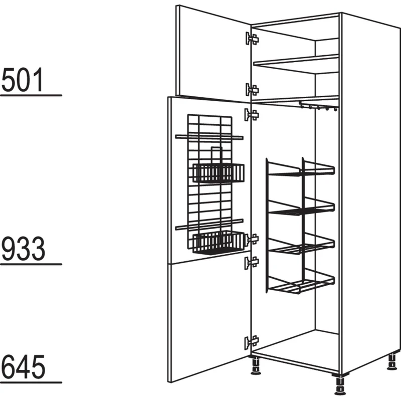 nobilia XL-Besen-/ Geräteschrank HB50-1X 50 cm