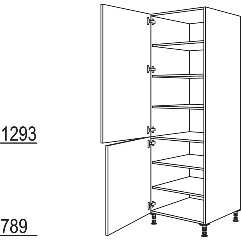 nobilia XL-Geschirr-/ Vorratsschrank HDV50-1X 50 cm