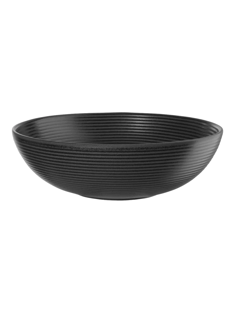 ASA, Schale schwarz matt, D29,5cm, H9cm, gerillt