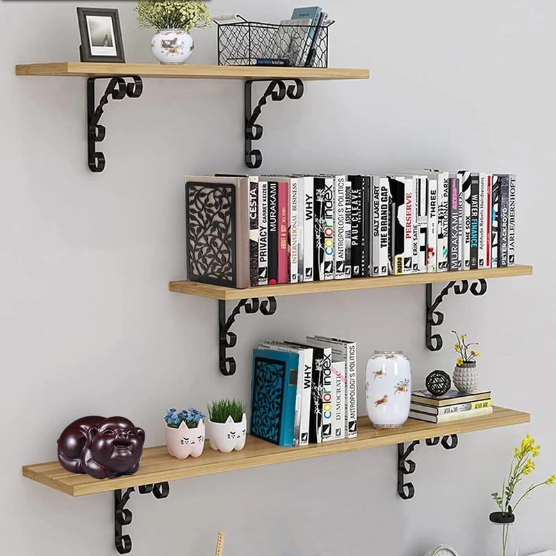 Metall Buchstützen, Schwarz Buchhalter Regal-Bookend Holder mit rutschfeste Bücherstopper für Schule Zuhause Büro (1 Paar)