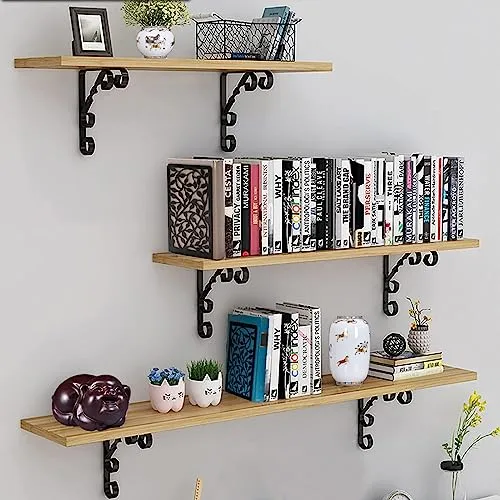 Metall Buchstützen, Schwarz Buchhalter Regal-Bookend Holder mit rutschfeste Bücherstopper für Schule Zuhause Büro (1 Paar)
