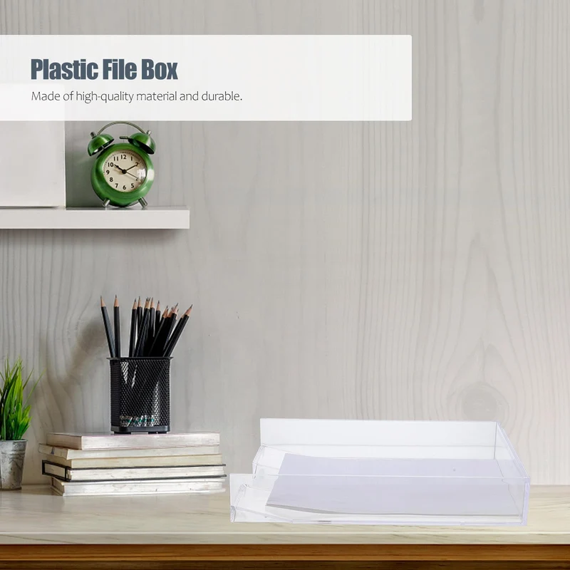 Ablagebox A4 aus Ps Transparent, Stapelbar für Dokumente und Zertifikate