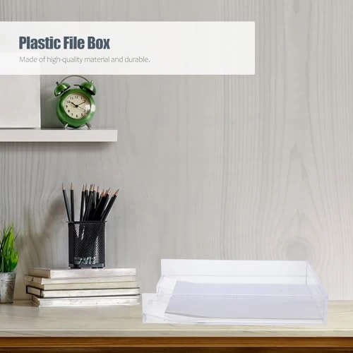 Ablagebox A4 aus Ps Transparent, Stapelbar für Dokumente und Zertifikate
