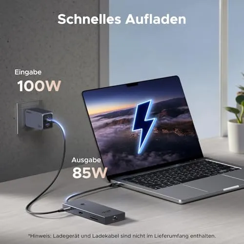 UGREEN 10Gbps USB C Hub, USB C Adapter mit 4K HDMI, Gigabit Ethernet
