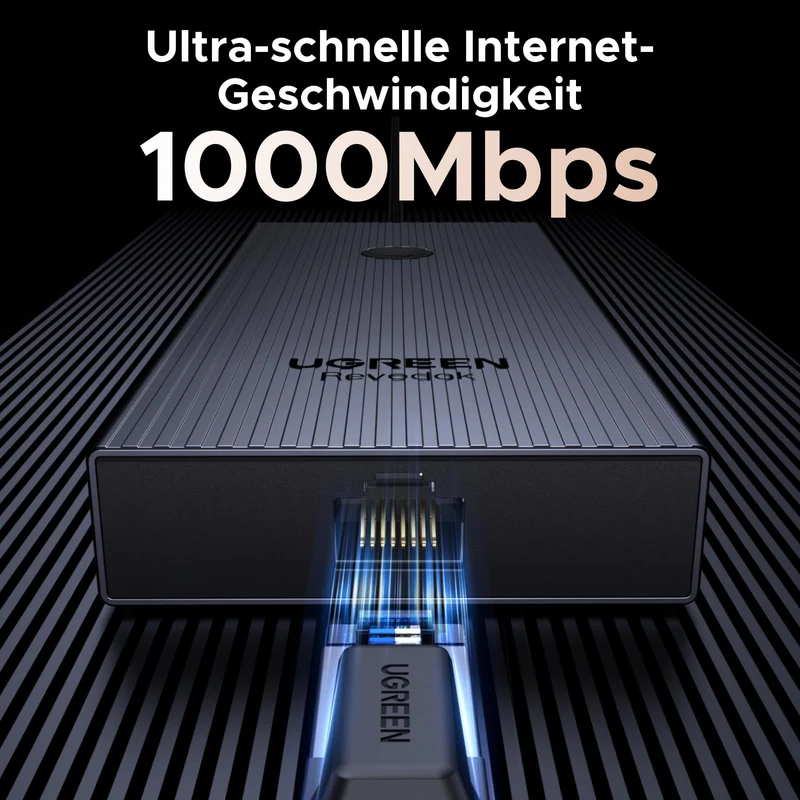 UGREEN 10Gbps USB C Hub, USB C Adapter mit 4K HDMI, Gigabit Ethernet
