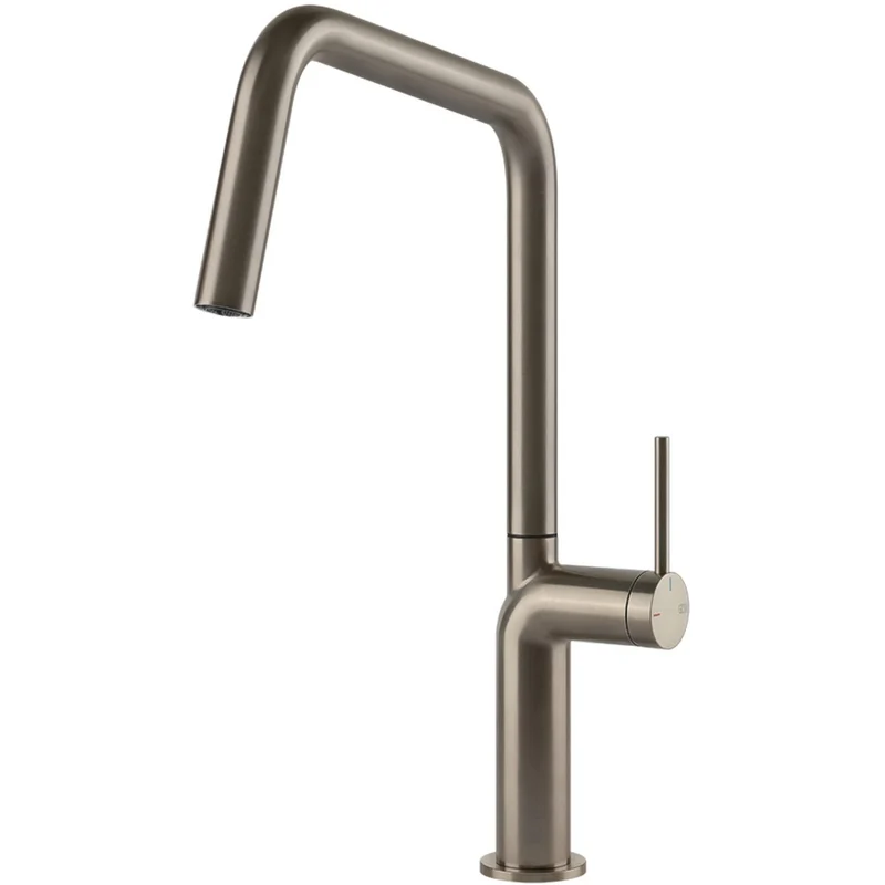 GESSI: Hochdruck- Einhebelmischbatterie STILA, Mischbatterie, Edelstahloptik 17822 23,1 cm