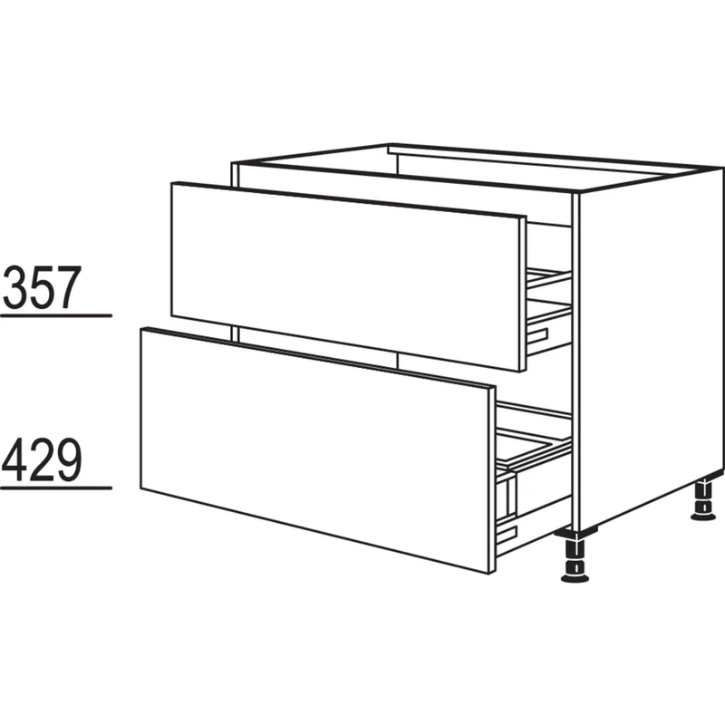 nobilia XL-Spülen-Auszugschrank Flex 21 SPUD2A-AF100-X 100 cm