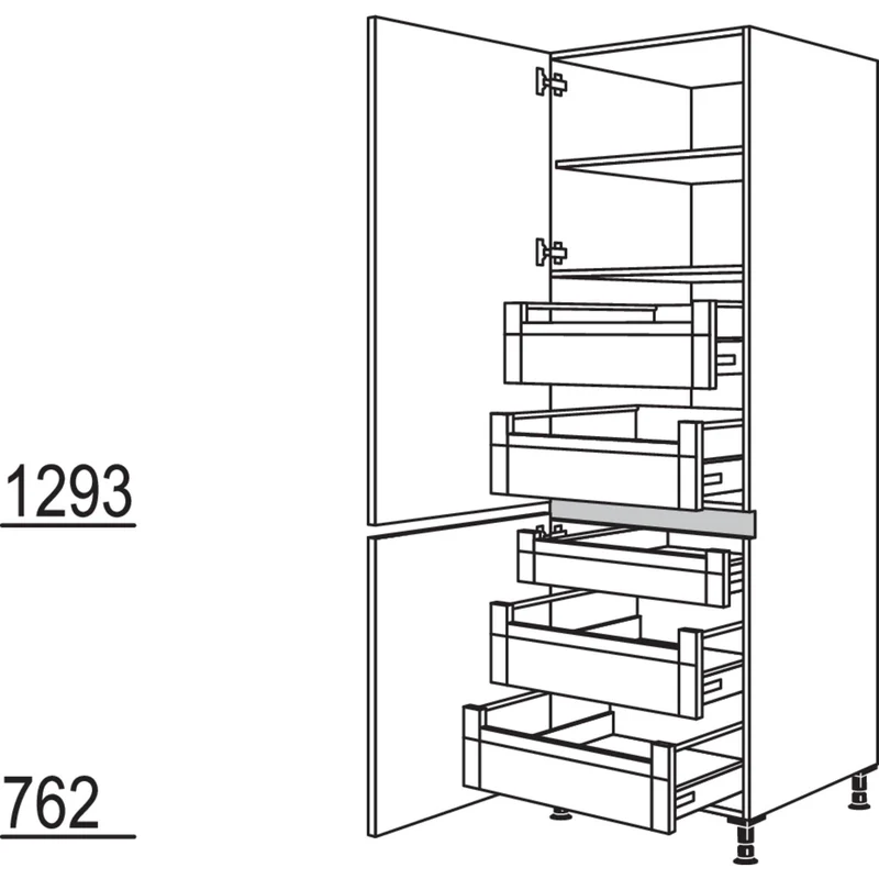 nobilia XL-Hochschrank NHI50-1X 50 cm