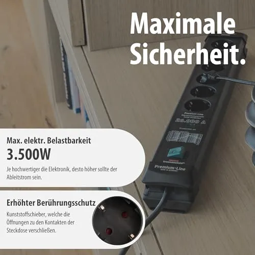 Brennenstuhl Premium-Line Steckdosenleiste 6-Fach mit Überspannungsschutz