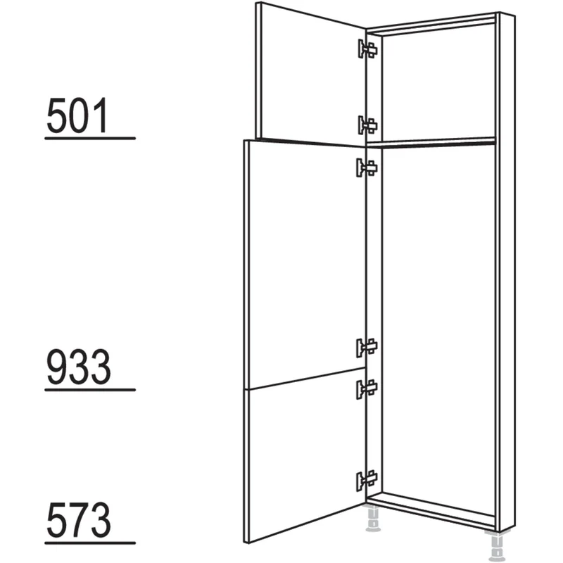 nobilia Hochschrank-Rahmenteil HRT50-1 50 cm