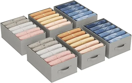 Lifewit 6 Pack Schubladen Organizer Kleidung, Faltbar Schrank Organizer
