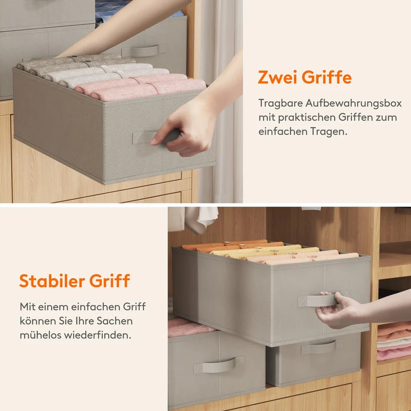 Lifewit 6 Pack Schubladen Organizer Kleidung, Faltbar Schrank Organizer