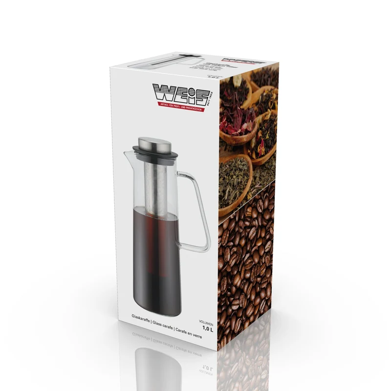 WEIS - Glaskaraffe mit tiefem Filter 1 L