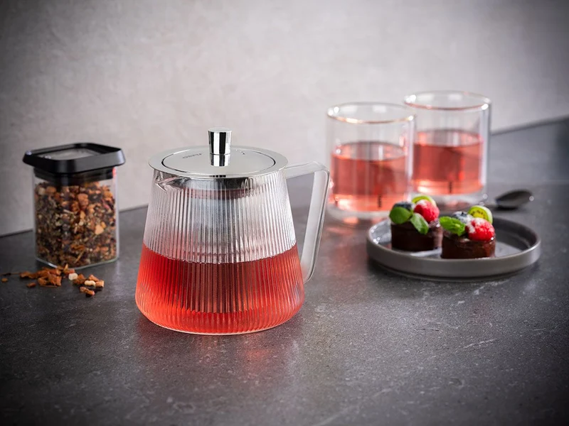 Gefu, Teekanne Infusa 800 ml, 3-4 Tassen, aus Borosilikatglas