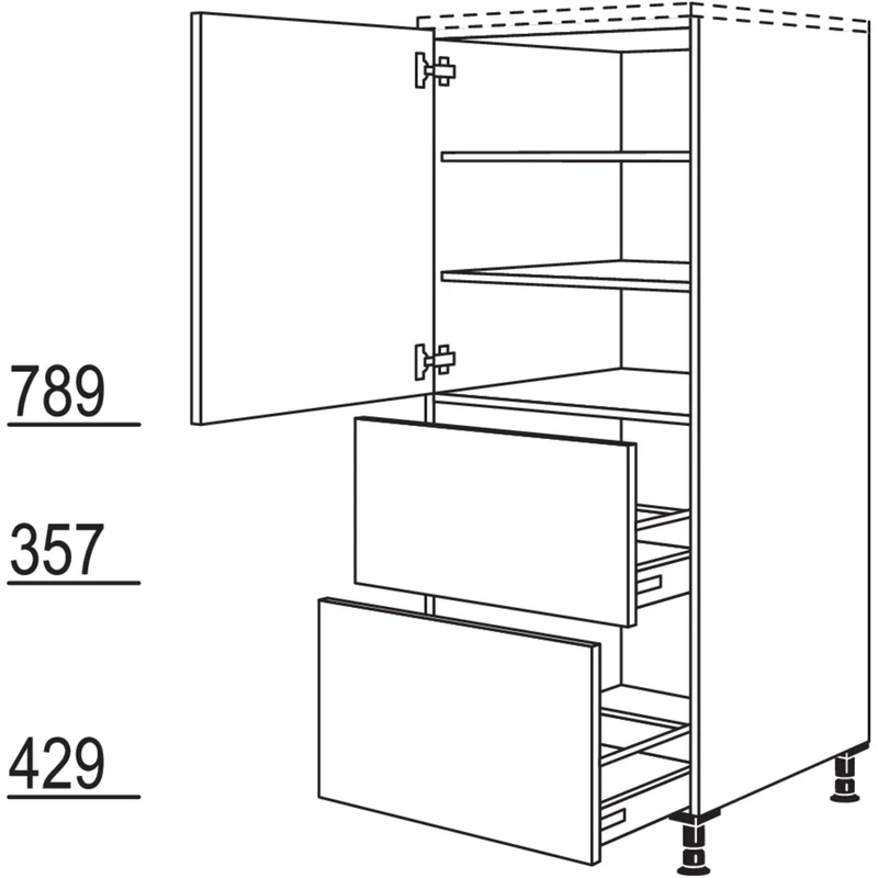 nobilia XL-Highboard HD2A30-X 30 cm