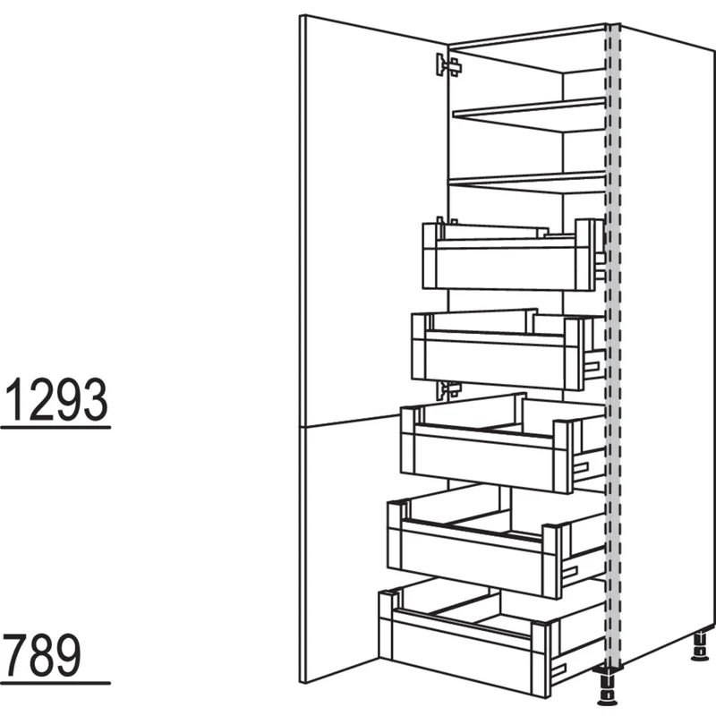nobilia XL-Hochschrank NHSI50-1X 50 cm