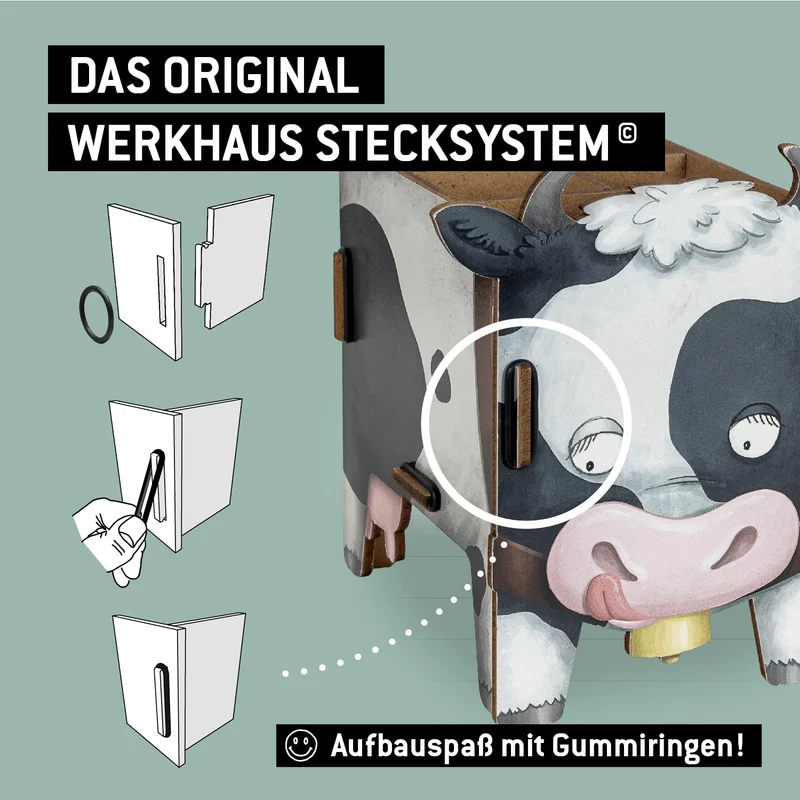 Werkhaus Vierbeiner Stiftebox Kuh