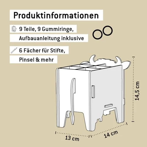 Werkhaus Vierbeiner Stiftebox Kuh