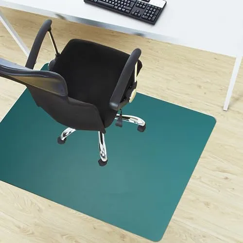 Floordirekt Bodenschutzmatte für Hartböden - farbige Bürostuhlunterlage Bodenmatte Stuhlunterlage aus Polypropylen - Stärke: 1,9 mm (Türkis, 114 x 150 cm)
