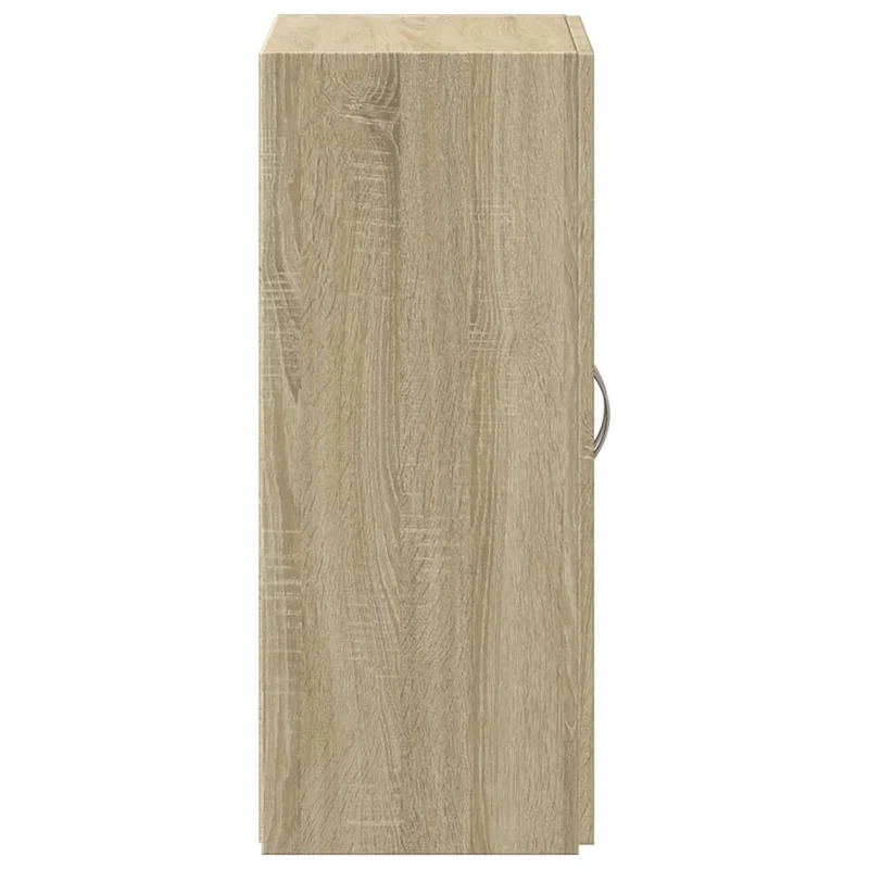 Aktenschrank Sonoma-Eiche 60x32x77,5 cm Holzwerkstoff Büroschrank mit Zwei Türen, Dokumentenschrank für Büro, Arbeitszimmer und Homeoffice, Stauraum für Ordner und Unterlagen