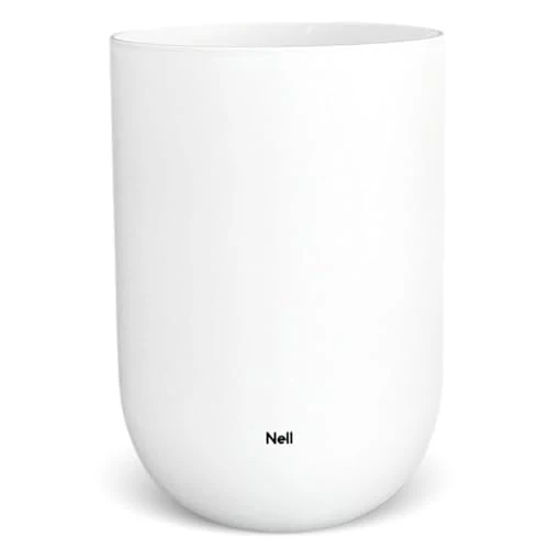 Nell Papierkorb 10L | Weiß | Moderner Mülleimer ohne Deckel | Minimalistisches & elegantes Design | ideal fürs Büro, Badezimmer & Wohnzimmer