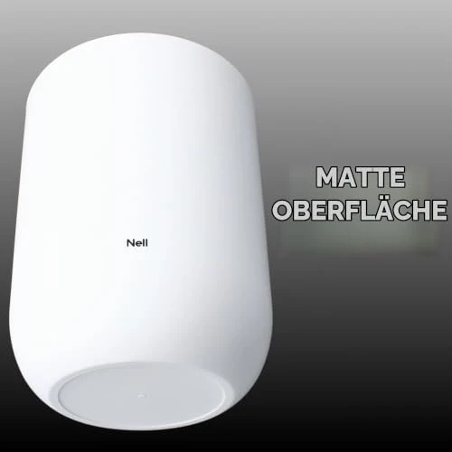 Nell Papierkorb 10L | Weiß | Moderner Mülleimer ohne Deckel | Minimalistisches & elegantes Design | ideal fürs Büro, Badezimmer & Wohnzimmer