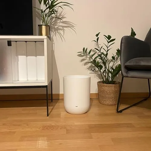 Nell Papierkorb 10L | Weiß | Moderner Mülleimer ohne Deckel | Minimalistisches & elegantes Design | ideal fürs Büro, Badezimmer & Wohnzimmer