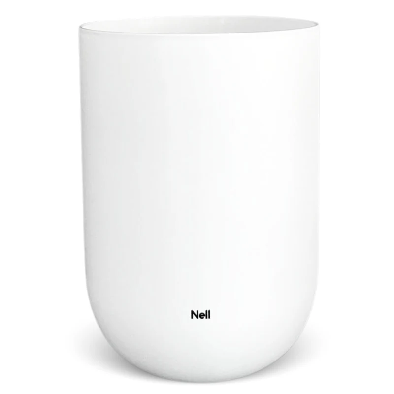 Nell Papierkorb 10L | Weiß | Moderner Mülleimer ohne Deckel | Minimalistisches & elegantes Design | ideal fürs Büro, Badezimmer & Wohnzimmer