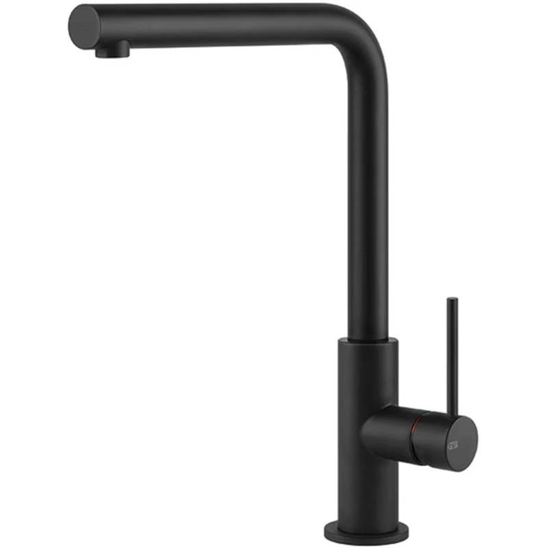GESSI: Hochdruck- Einhebelmischbatterie DELIA, Mischbatterie, Schwarz matt 17833 21,2 cm