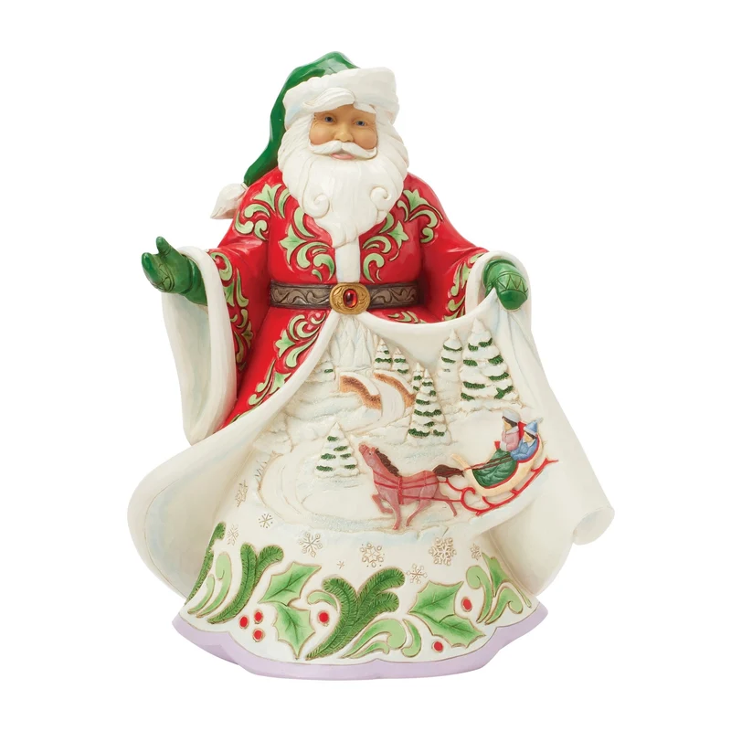 Santa - Magische Schlittenfahrt (Weihnachtsmann-Musical-Winterszene), h 25cm, Jim Shore 2025