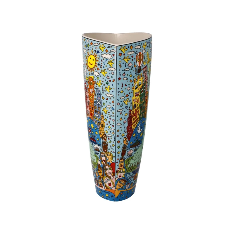 Goebel Pop Art James Rizzi Vase 'Big Apple on Liberty 28' 2023