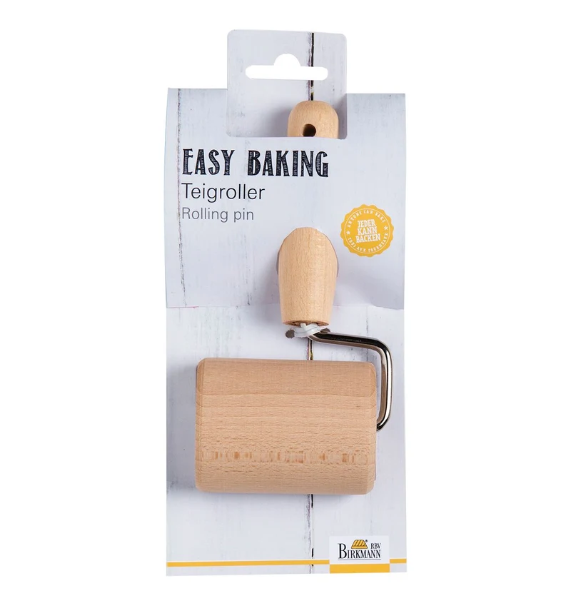 RBV Birkmann, Teigroller gerade, 7 cm, Buchenholz, "Easy Baking"